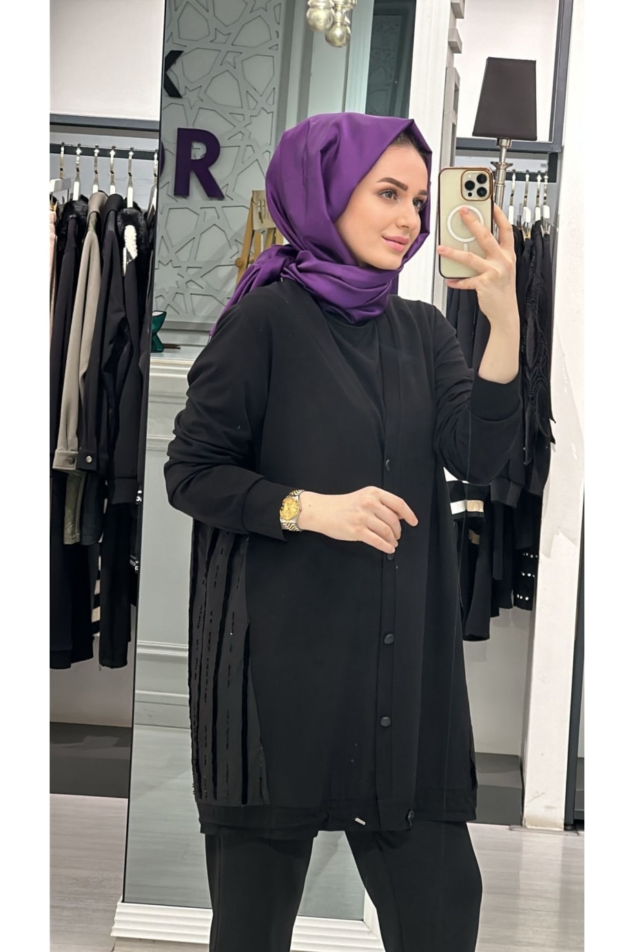 FUAT GÜRŞEN ARKASI BONCUK DETAYLI TAKIM