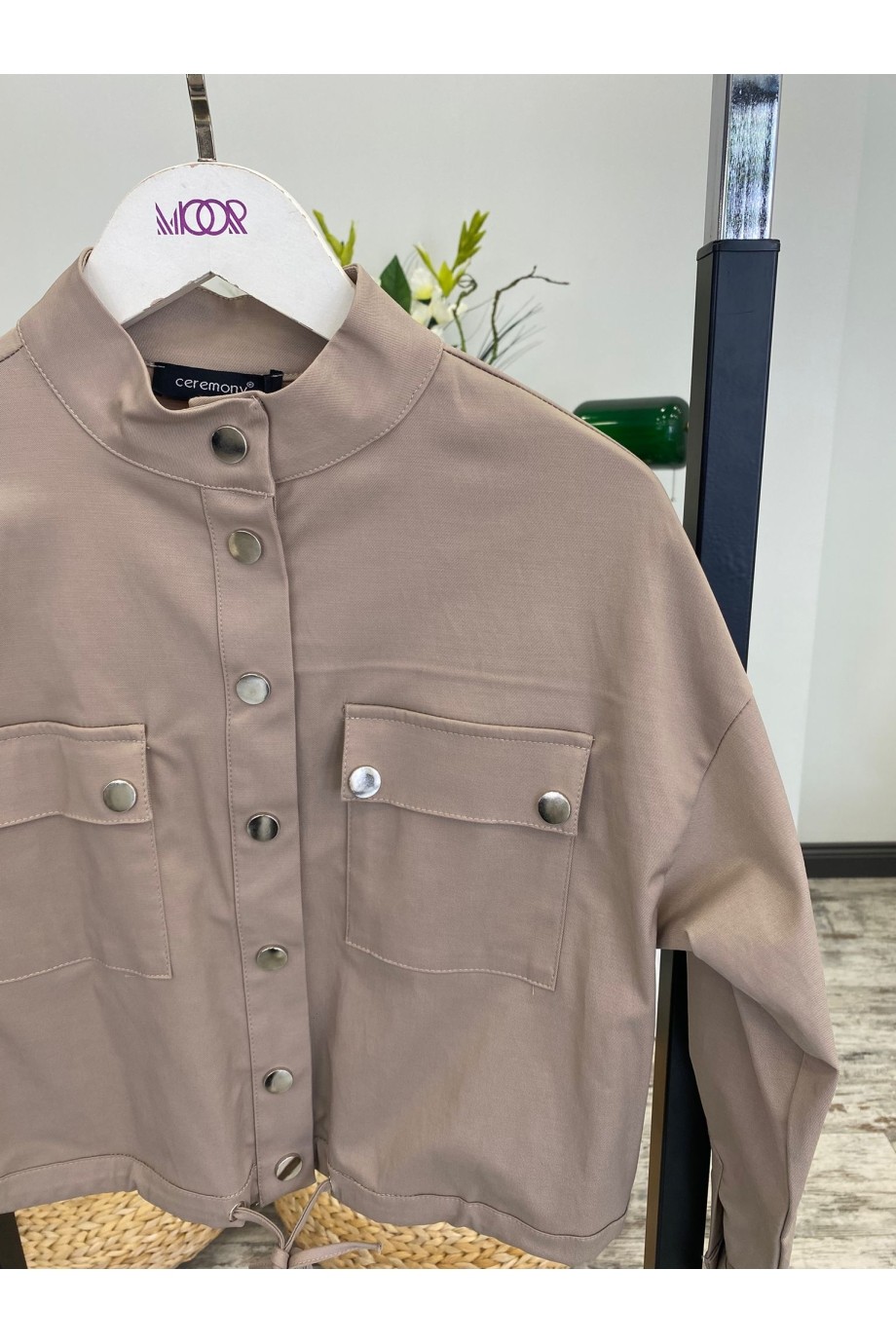 Kadın Ceremony Tasarım Çıtçıtlı Kısa Poplin Ceket