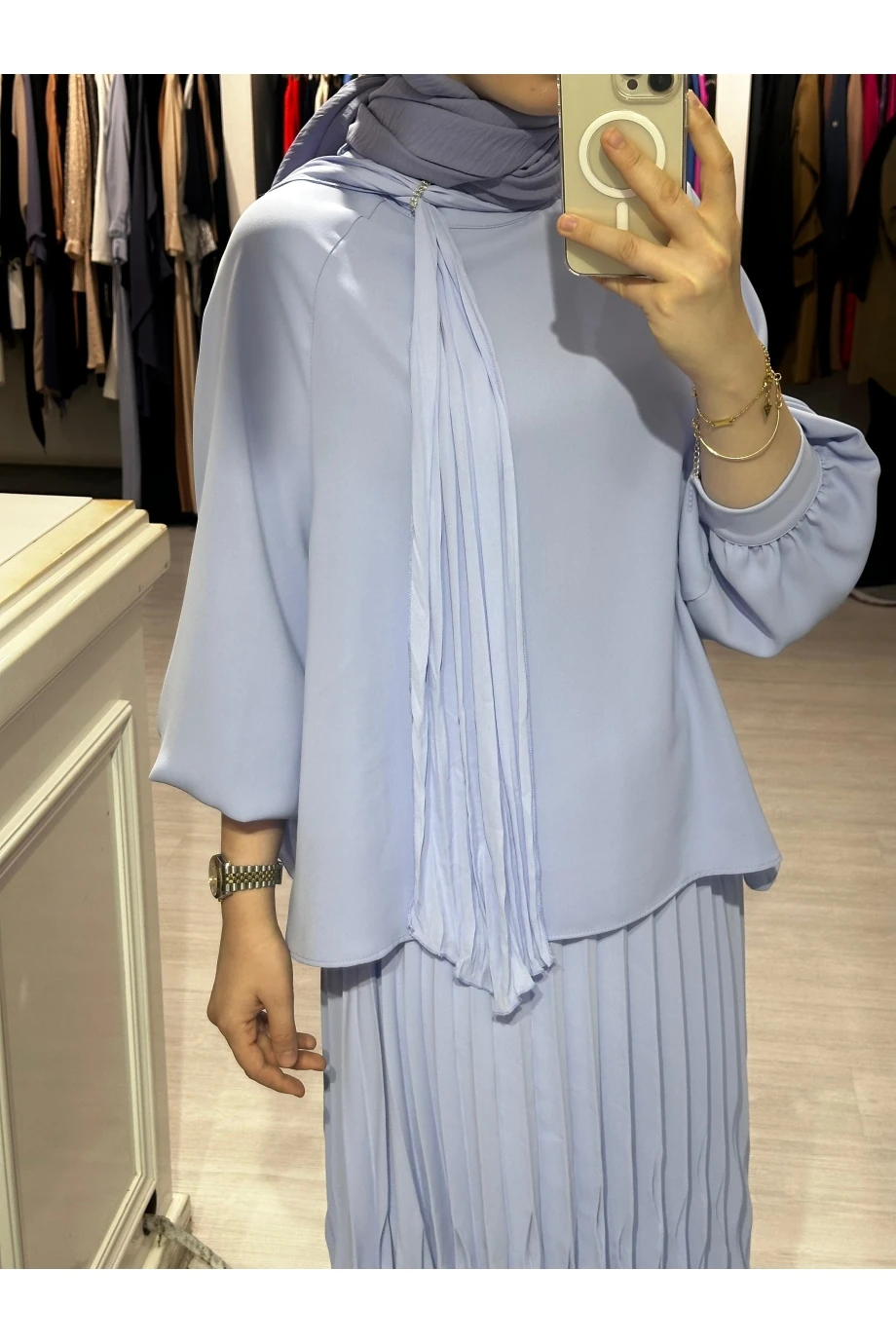 CEREMONY YAKASI FİYONK DETAYLI BLUZ