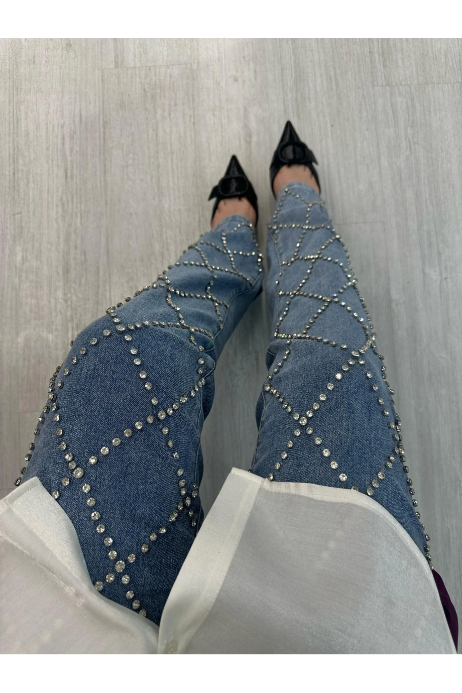 GHİSA TAŞLI KOT PANTOLON