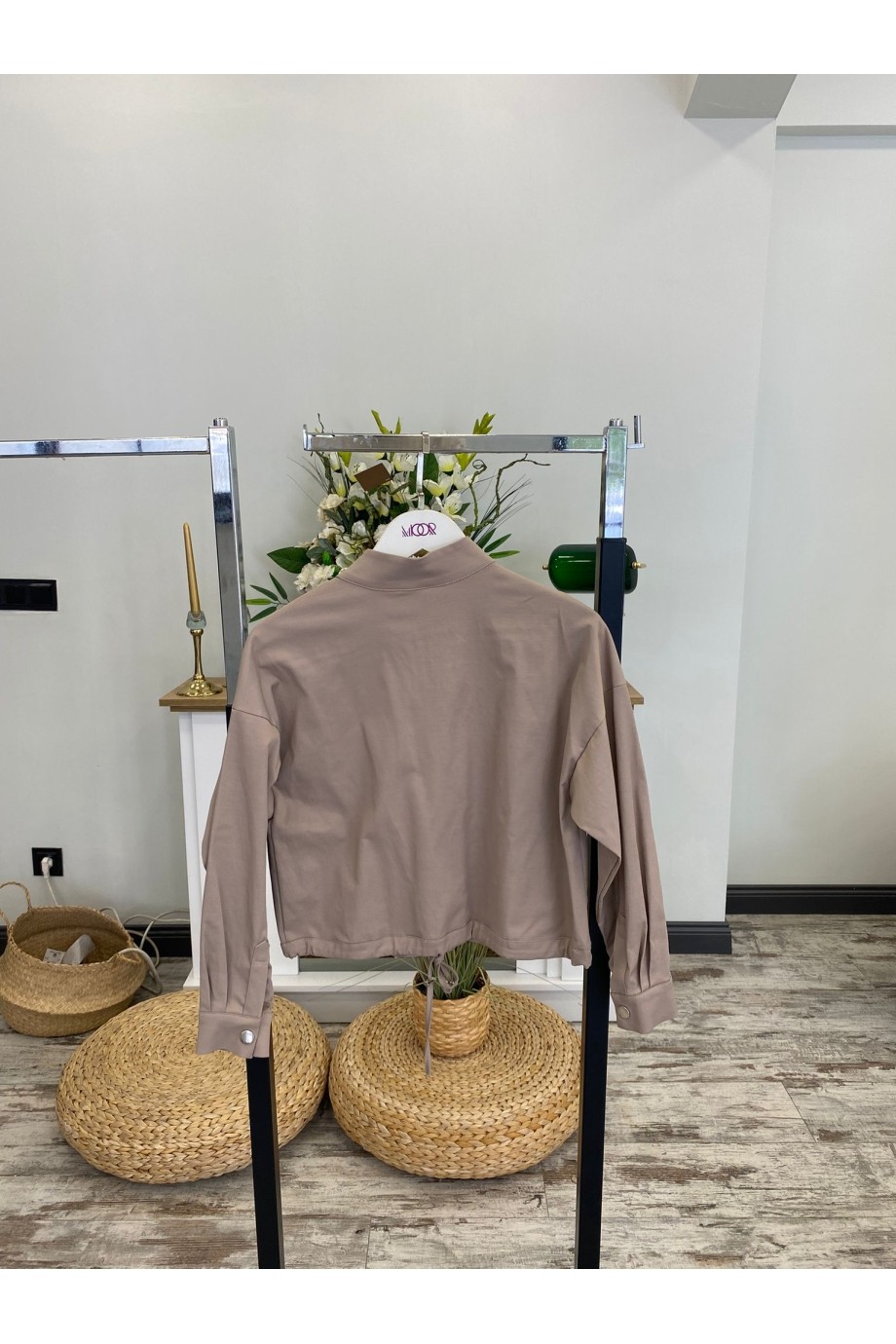 Kadın Ceremony Tasarım Çıtçıtlı Kısa Poplin Ceket