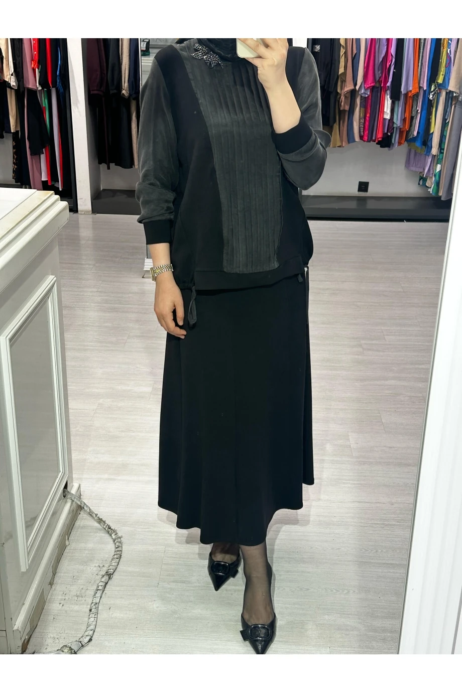 FUAT GÜRŞEN BROŞ DETAYLI QUPRA TAKIM