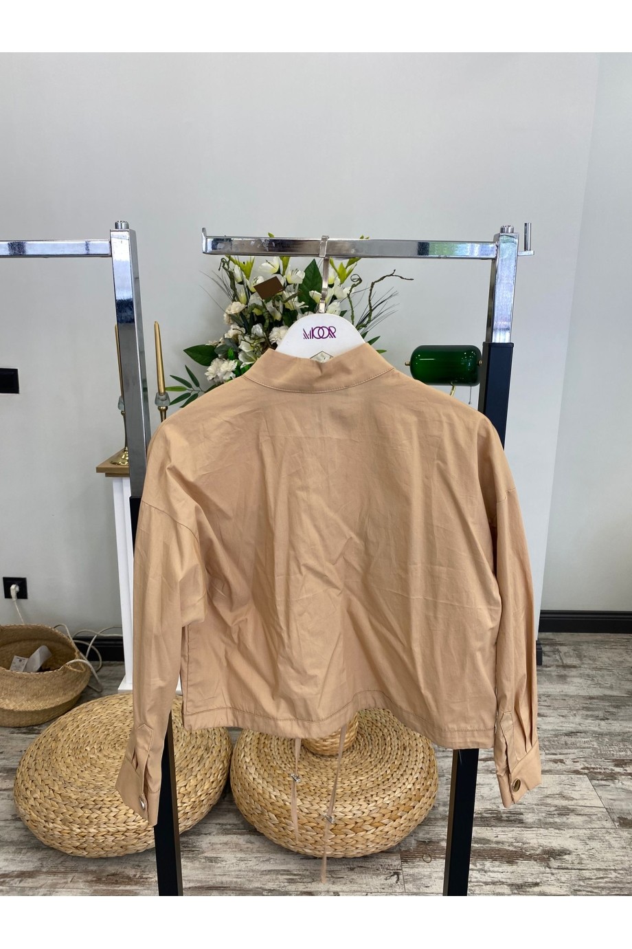 Kadın Ceremony Tasarım Çıtçıtlı Kısa Poplin Ceket
