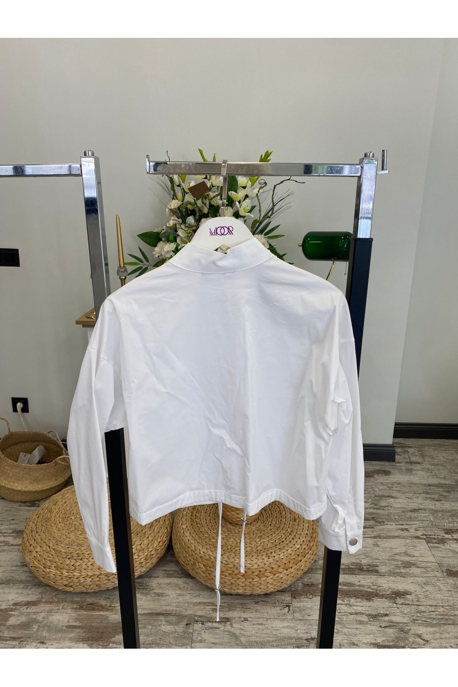 Kadın Ceremony Tasarım Çıtçıtlı Kısa Poplin Ceket
