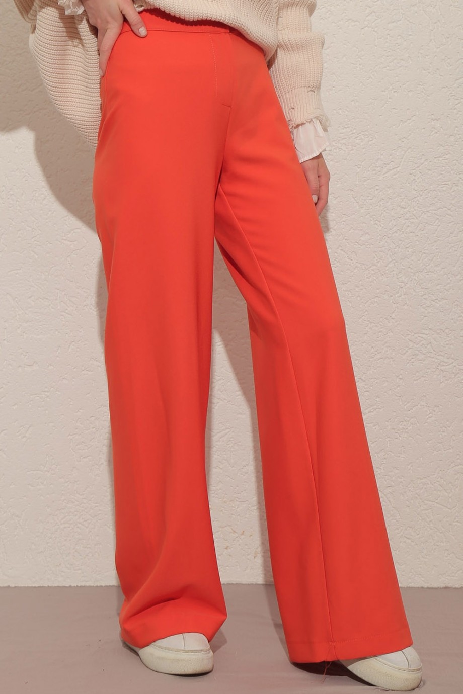 Soul Of Moor Kadın Oranje Rengi Geniş Paça Pantolon