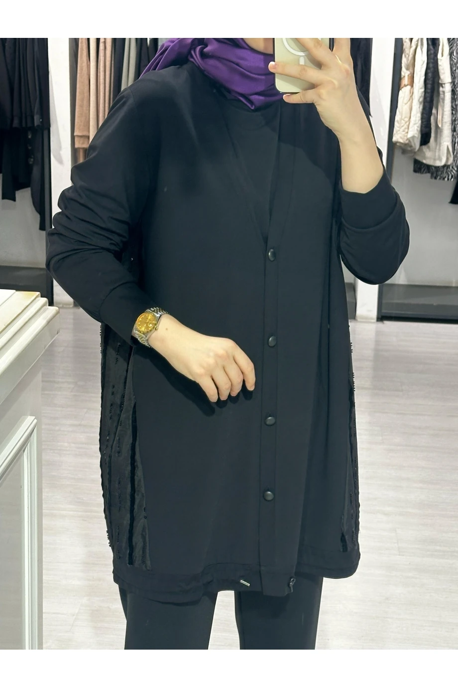 FUAT GÜRŞEN ARKASI BONCUK DETAYLI TAKIM