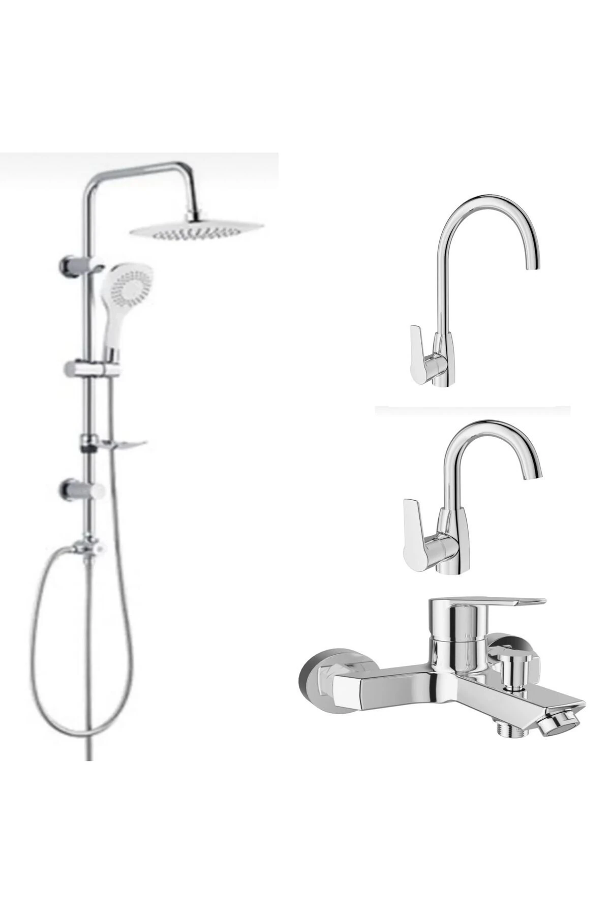 Mare Banyo Döner Lavabo Mutfak Bataryası Ve Tema 53270 Tepe Duş Seti