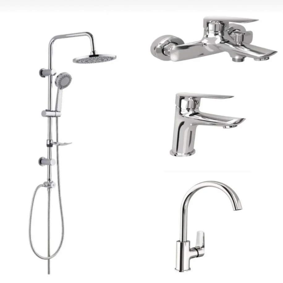 KALE Tandem Banyo +Lavabo+Mutfak Bataryası ve 53230 Tepe duş seti
