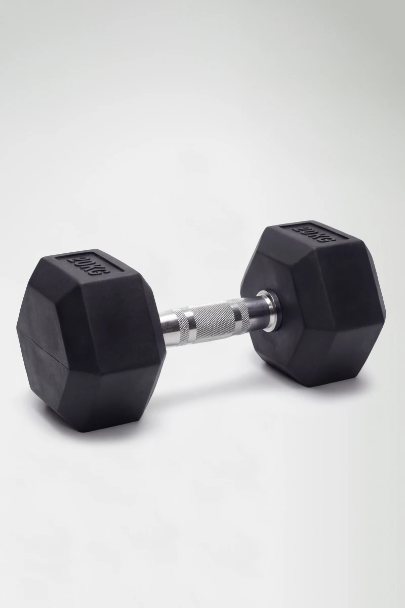ベアルート武倫柱100～120cm OLİMPİK KAUÇUK KAPLI KÖŞELİ DUMBELL 20 KGProforce