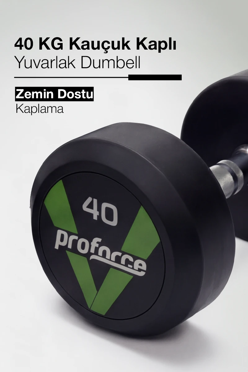 OLİMPİK KAUÇUK KAPLI DUMBELL 40 KGProforce