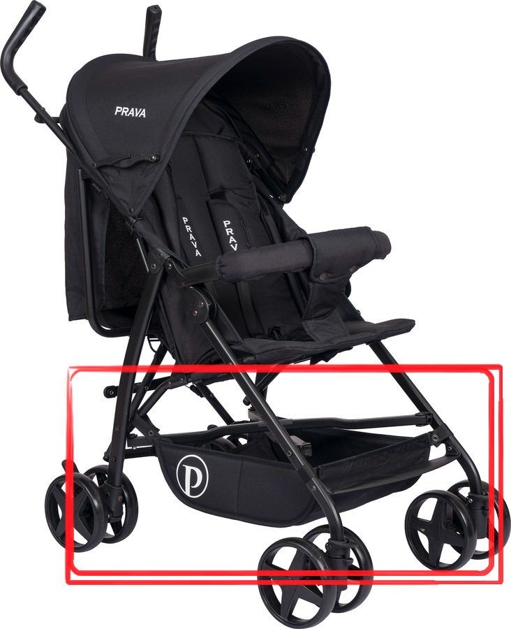 Baston Bebek Arabası Alt Sepet Siyah
