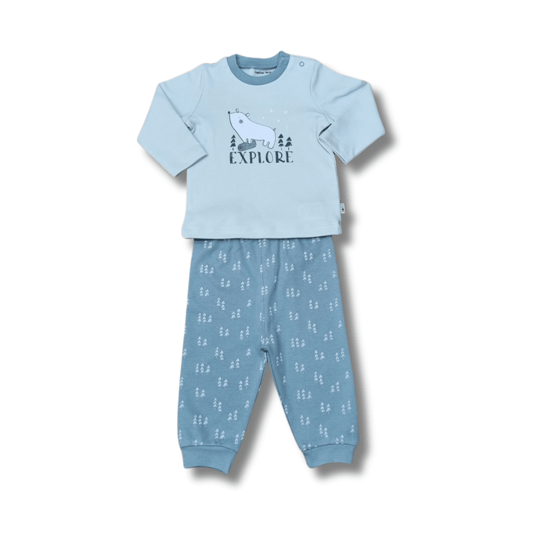 Mother Love Organik Erkek Bebek Pijama Takımı Onur