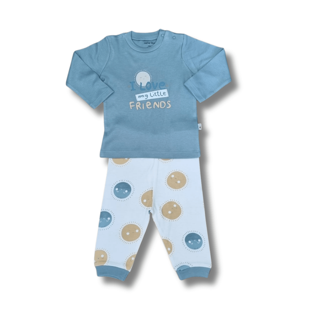 Mother Love Organik Erkek Bebek Pijama Takımı Mirza