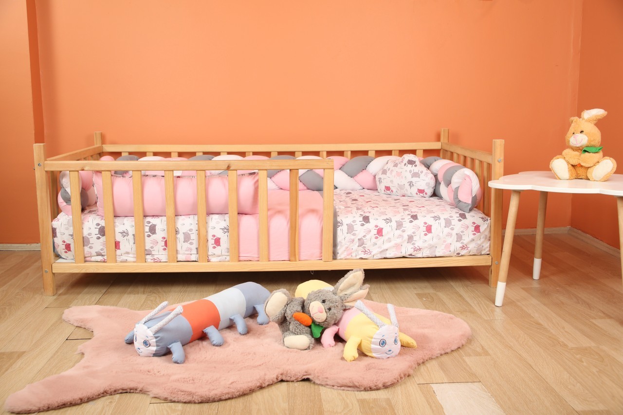 Yuar Baby Yengeç Montessori Örgü Uyku Seti Pembe