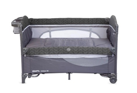 Kraft Baby Calipso Bedside Anne Yanı Oyun Parkı 70X120 Cm Dark Grey