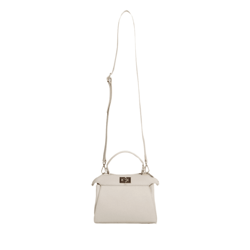 Abant Mini Crossbody – Premium Genuine Leather Handbag in Beige by HappyNear Exclusive