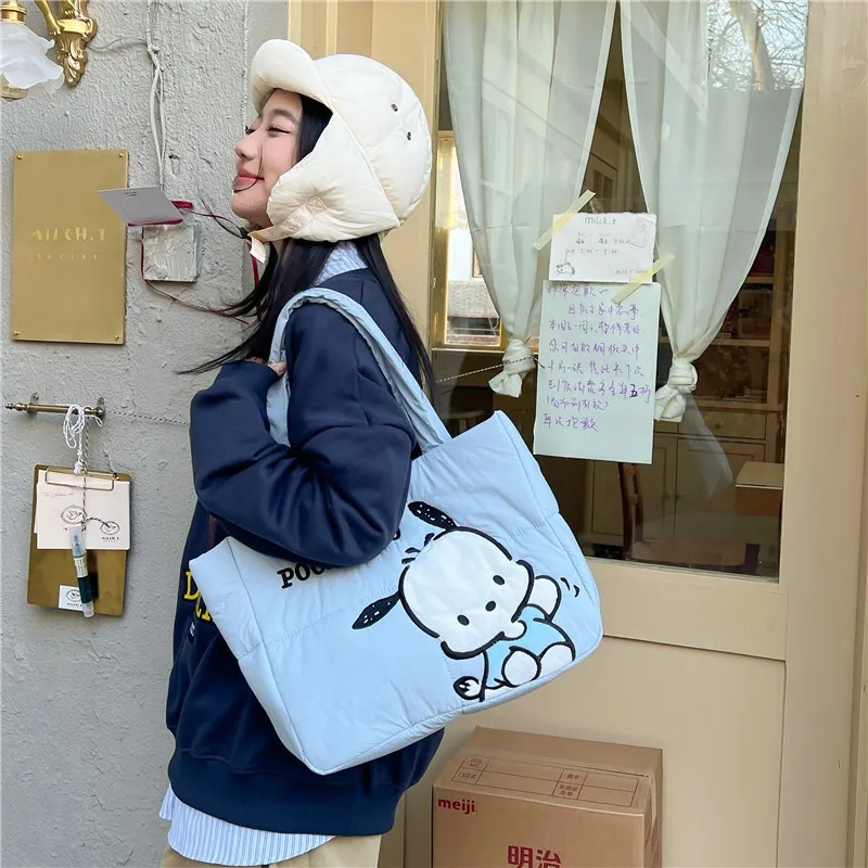 Cute Sanrio Character Tote Bag - Large Capacity Kuromi, Hello Kitty, My Melody Handbag for Girls and Women