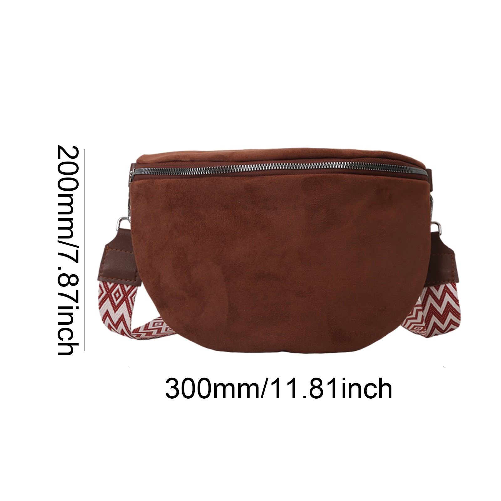 Women's Suede Waist Bag - Euro-America Style Designer Fanny Pack with Wide Strap