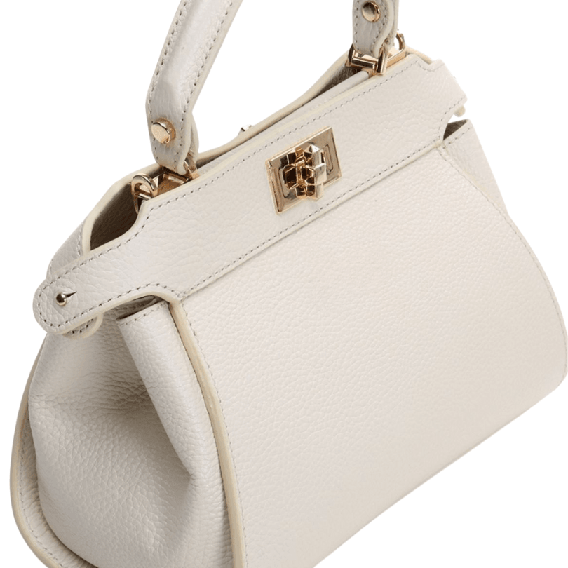 Abant Mini Crossbody – Premium Genuine Leather Handbag in Beige by HappyNear Exclusive