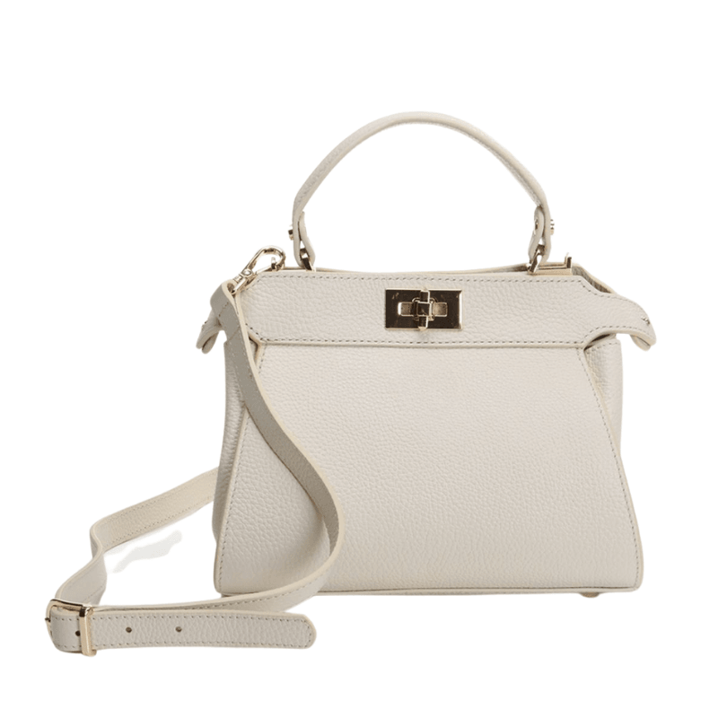 Abant Mini Crossbody – Premium Genuine Leather Handbag in Beige by HappyNear Exclusive