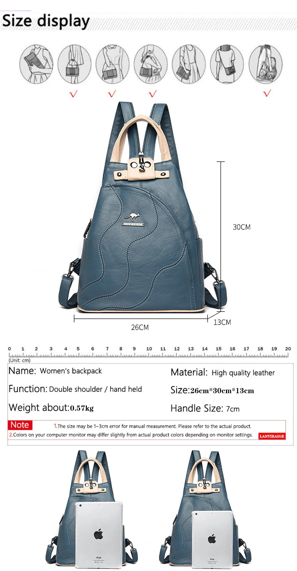 High-Quality Vintage Leather Backpack for Women - Large Capacity Stylish Travel Shoulder Bag