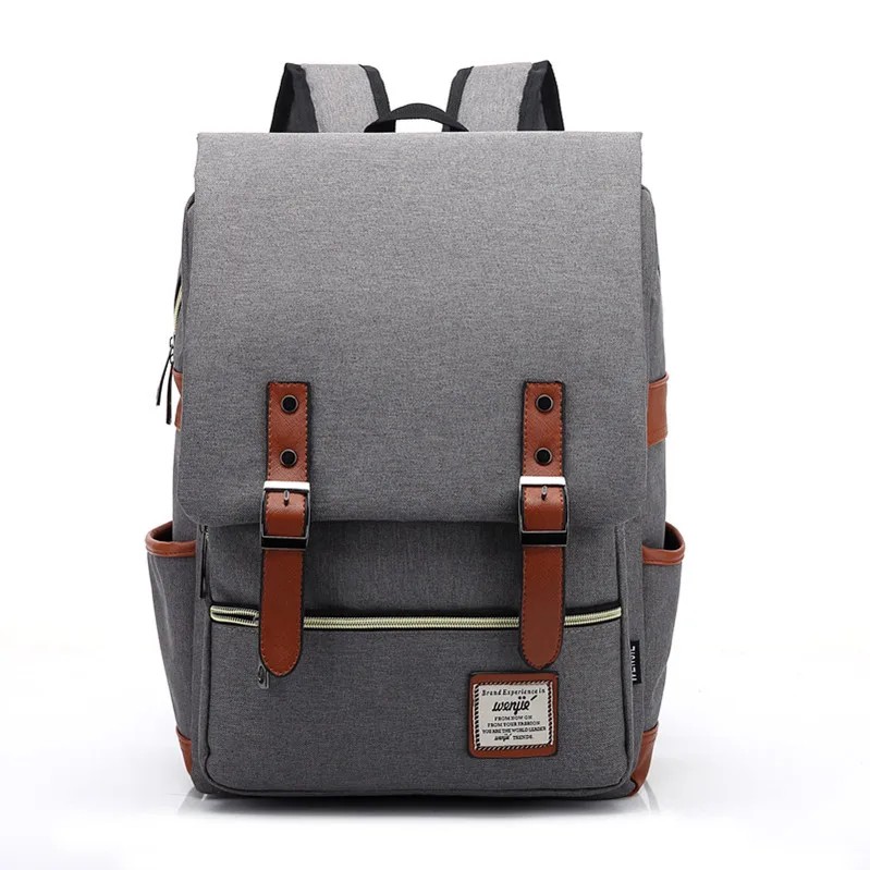 Vintage Waterproof 16-Inch Laptop Backpack for Men & Women - Large Capacity, Travel & School Bag