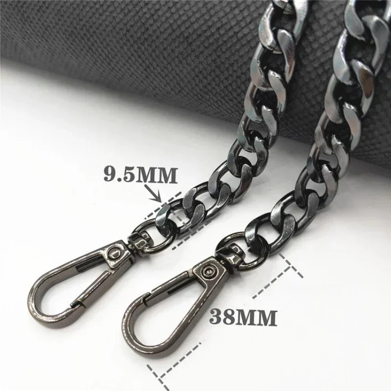 47.2 in (120 cm) Metal Aluminum Replacement Bag Chain - Lightweight, Durable Accessory for Handbags and Shoulder Bags, Available in Light Gold, White K, Gun Black, and Bronze