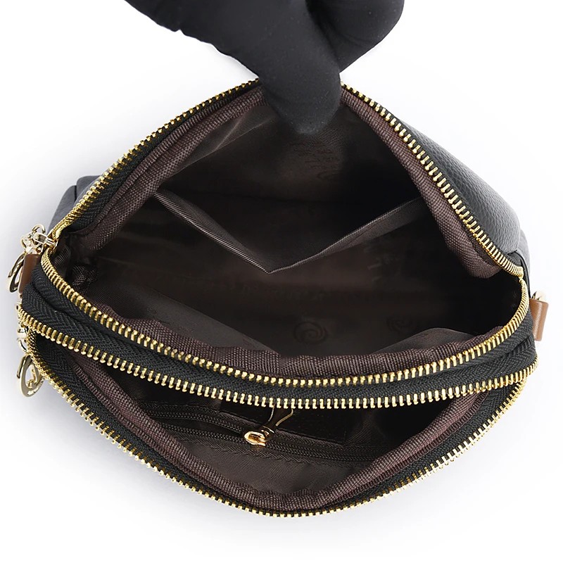 Borsa a tracolla da donna di lusso in vera pelle - Borsa a tracolla firmata con patta in pelle bovina