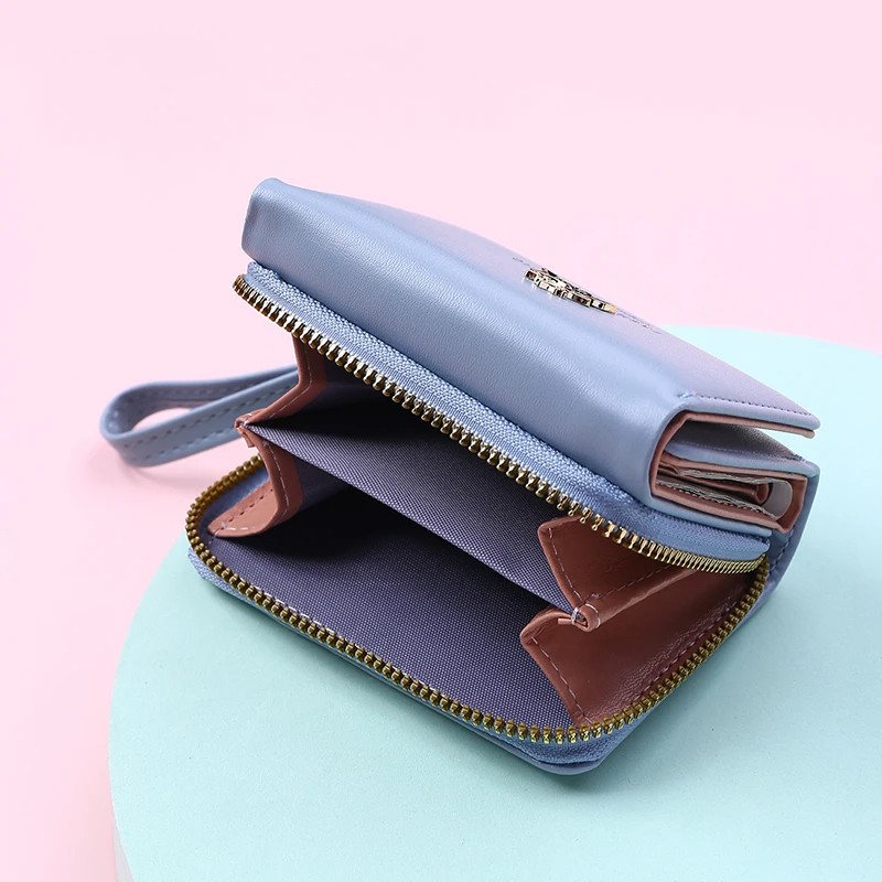 Luxury Small PU Leather Women's Wallet - Compact Card Holder and Coin Purse in Multiple Colors