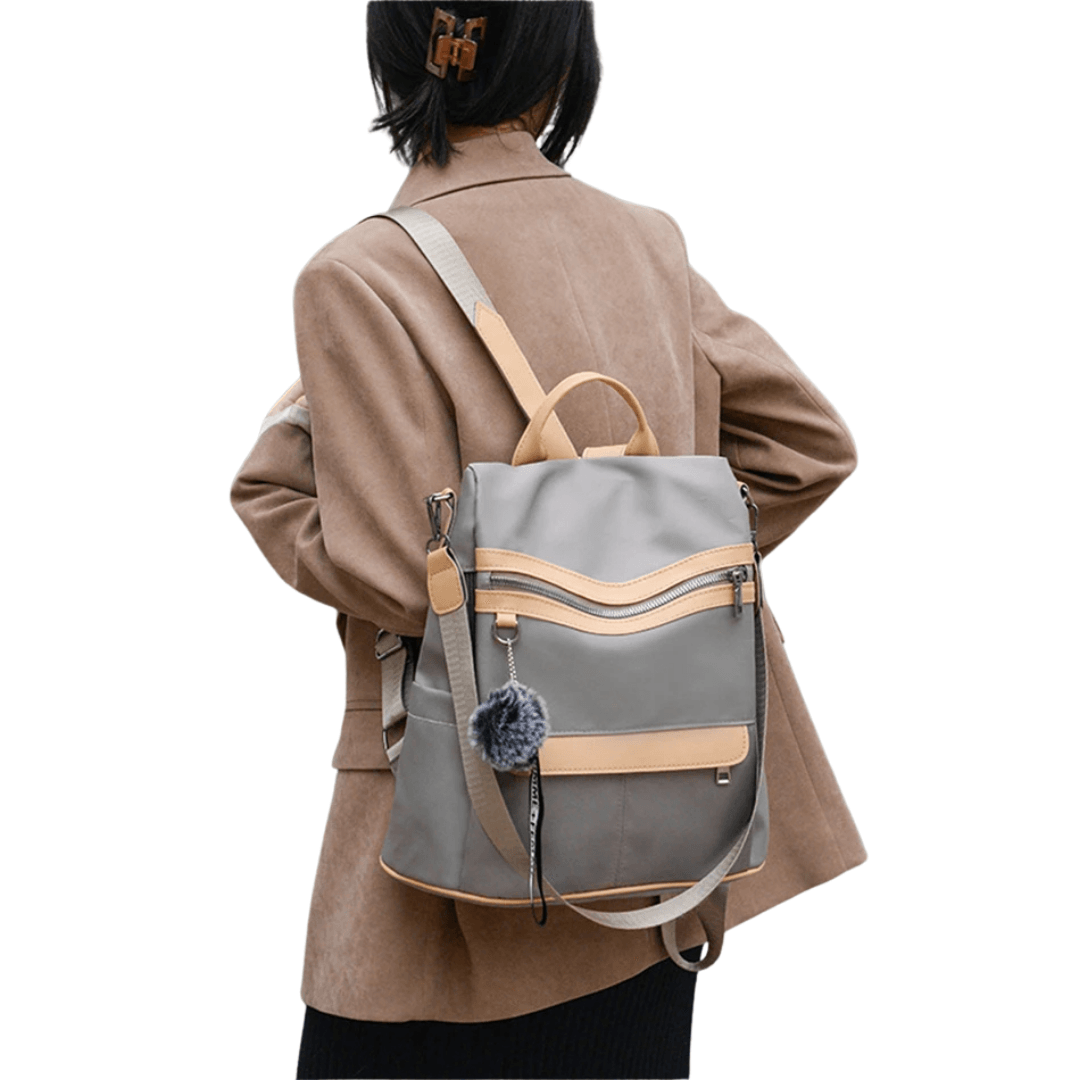 3-in-1 Anti-Theft Waterproof Backpack – Stylish Oxford Shoulder Bag for Women | Khaki & Black Variants