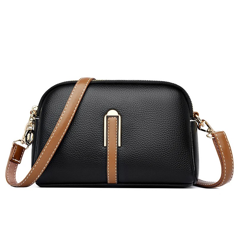 Borsa a tracolla da donna di lusso in vera pelle - Borsa a tracolla firmata con patta in pelle bovina