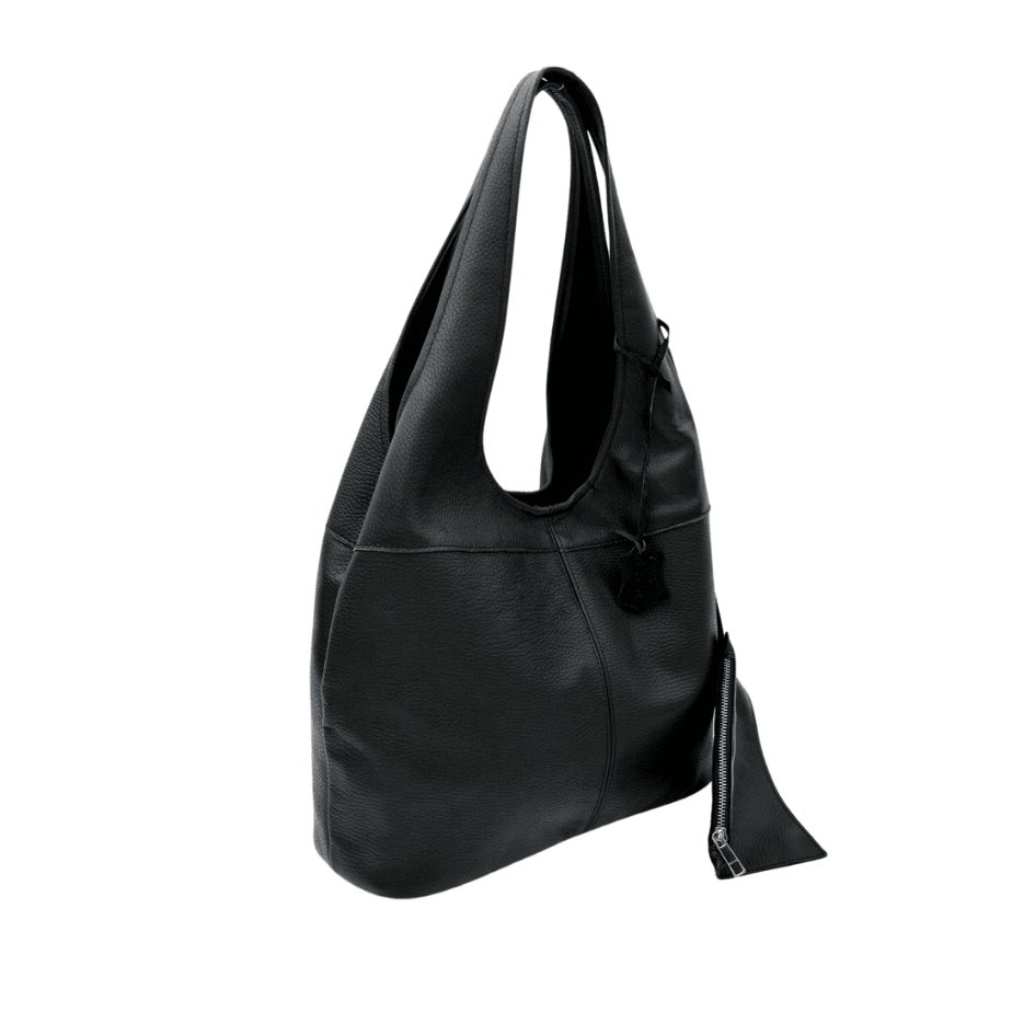 Didim Luxe Shoulder Bag – Premium Soft Black Leather Handbag by HappyNear Exclusive