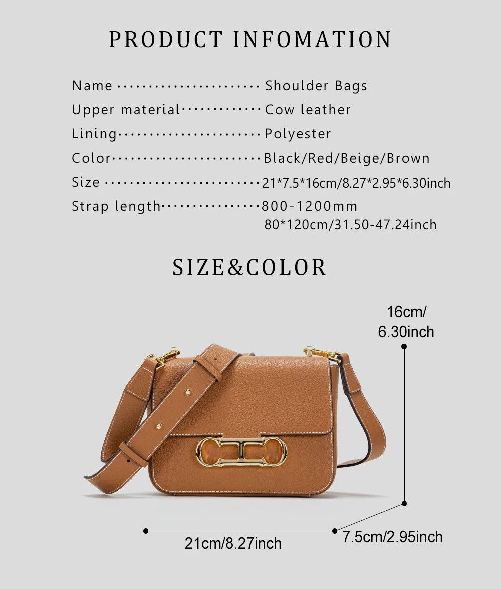 Retro Light Luxury Crossbody Bag, ClassicSolid Color Style Crossbody bag