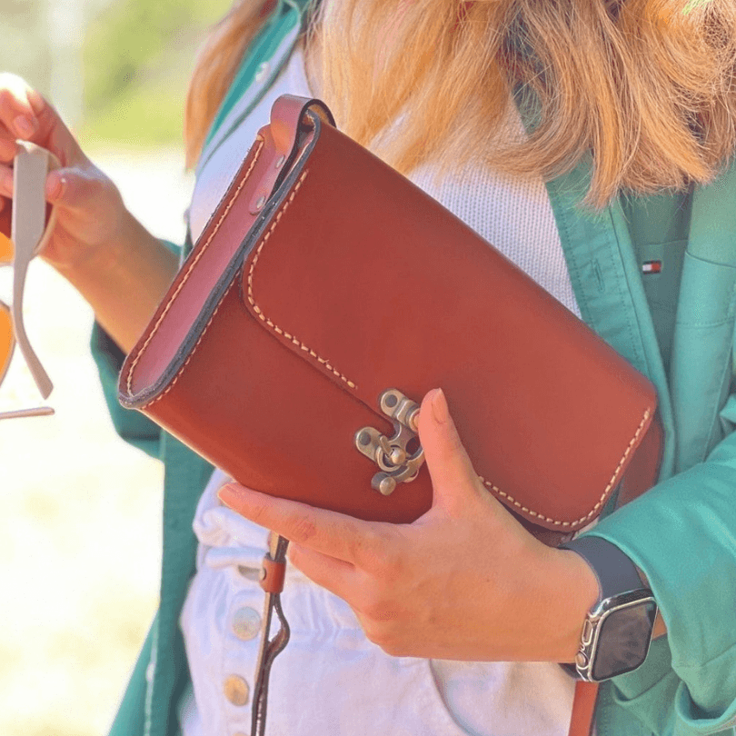 Kuşadası Heritage Crossbody – 100% Genuine Leather Handcrafted Shoulder Bag in Brown by HappyNear Exclusive