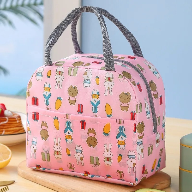 Portable Insulated Cartoon Lunch Bag - Fun & Functional for Kids