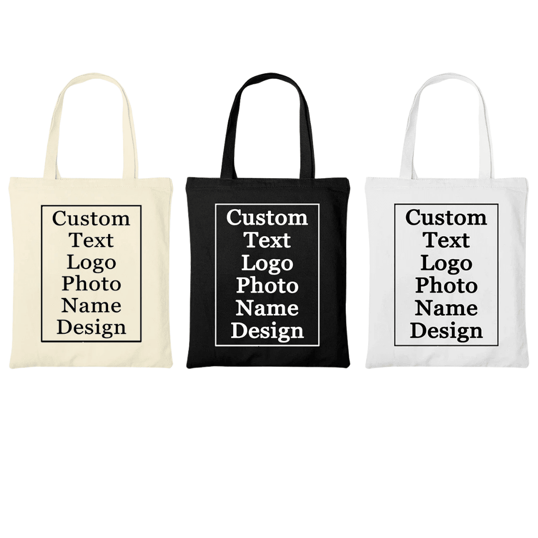 Personalized Tote Bag | Custom Logo or Text Shopping, Trip Tote Bag | Custom Name Wedding Gift | Custom Goodie Bag Girls