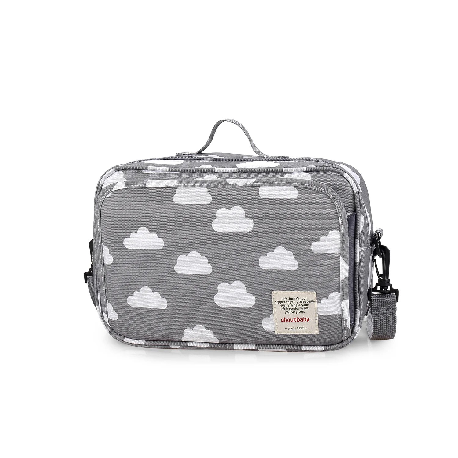 Baby Stroller Organizer Diaper Bag with Waterproof Polyester and Universal Straps - Available in Gray Clouds and More