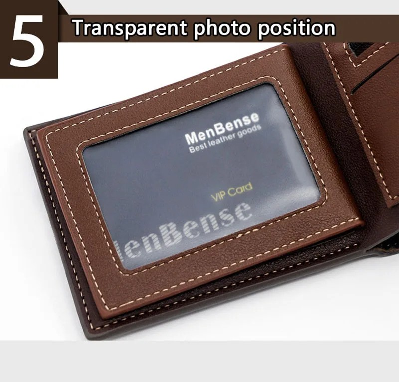 Men's Slim PU Leather Wallet with Zipper Coin Pocket - Lightweight Bifold Card Holder - Available in Blue, Light Brown, Dark Brown, Black