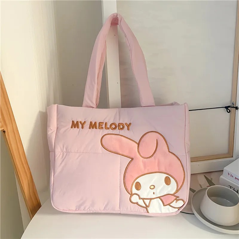 Cute Sanrio Character Tote Bag - Large Capacity Kuromi, Hello Kitty, My Melody Handbag for Girls and Women