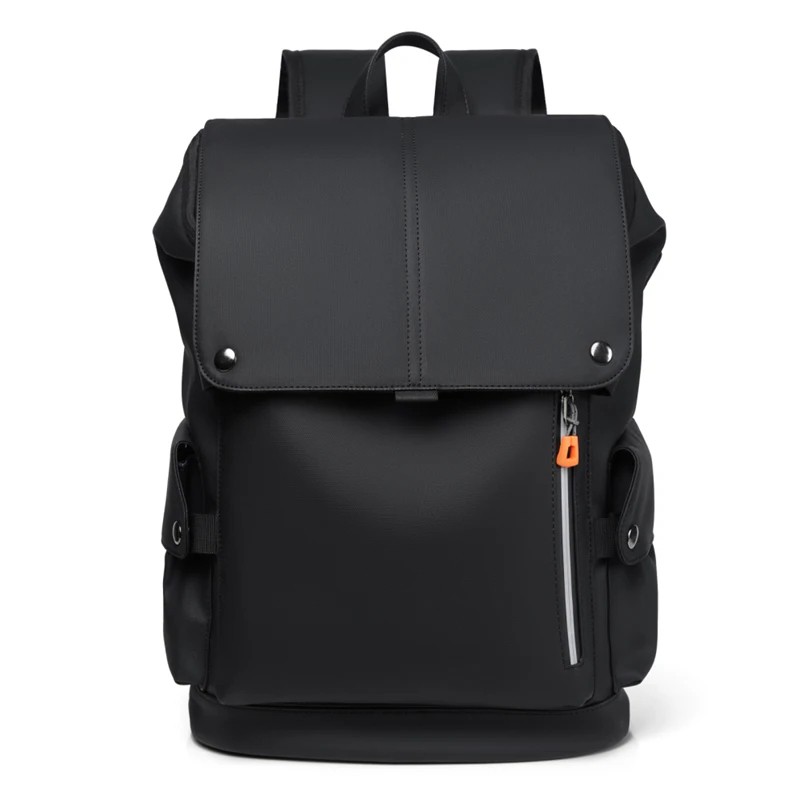 High-Quality Waterproof PU Leather Laptop Backpack with USB Charging - Large Capacity Business Backpack for Men