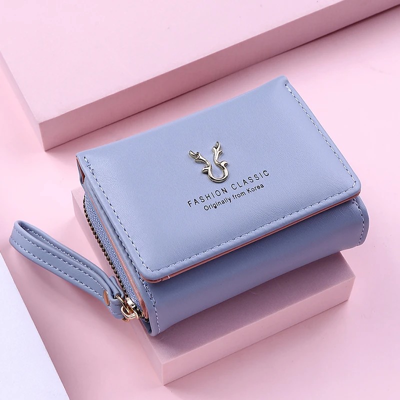 Luxury Small PU Leather Women's Wallet - Compact Card Holder and Coin Purse in Multiple Colors