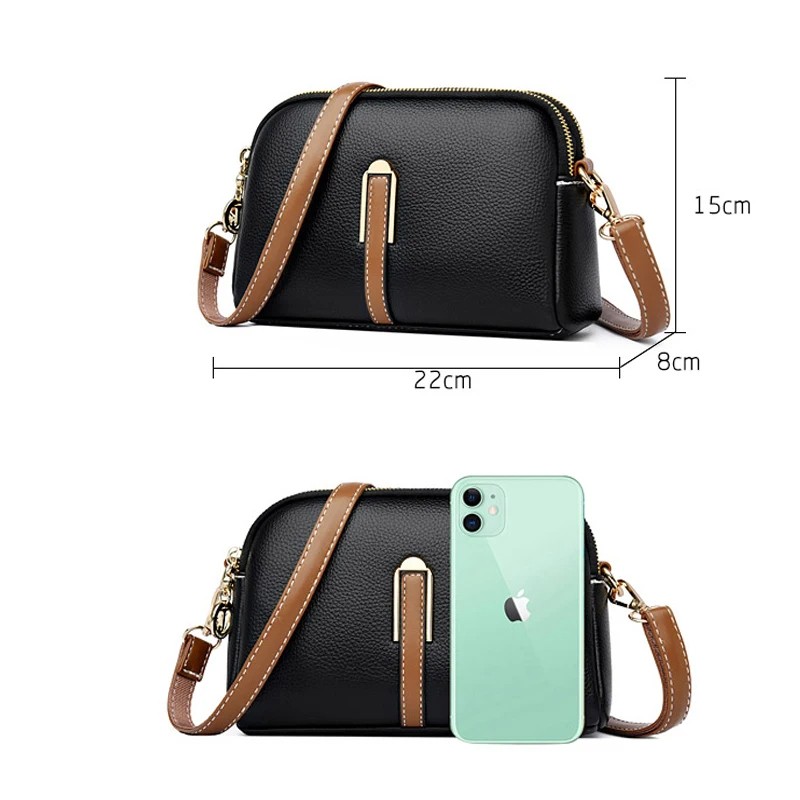 Borsa a tracolla da donna di lusso in vera pelle - Borsa a tracolla firmata con patta in pelle bovina