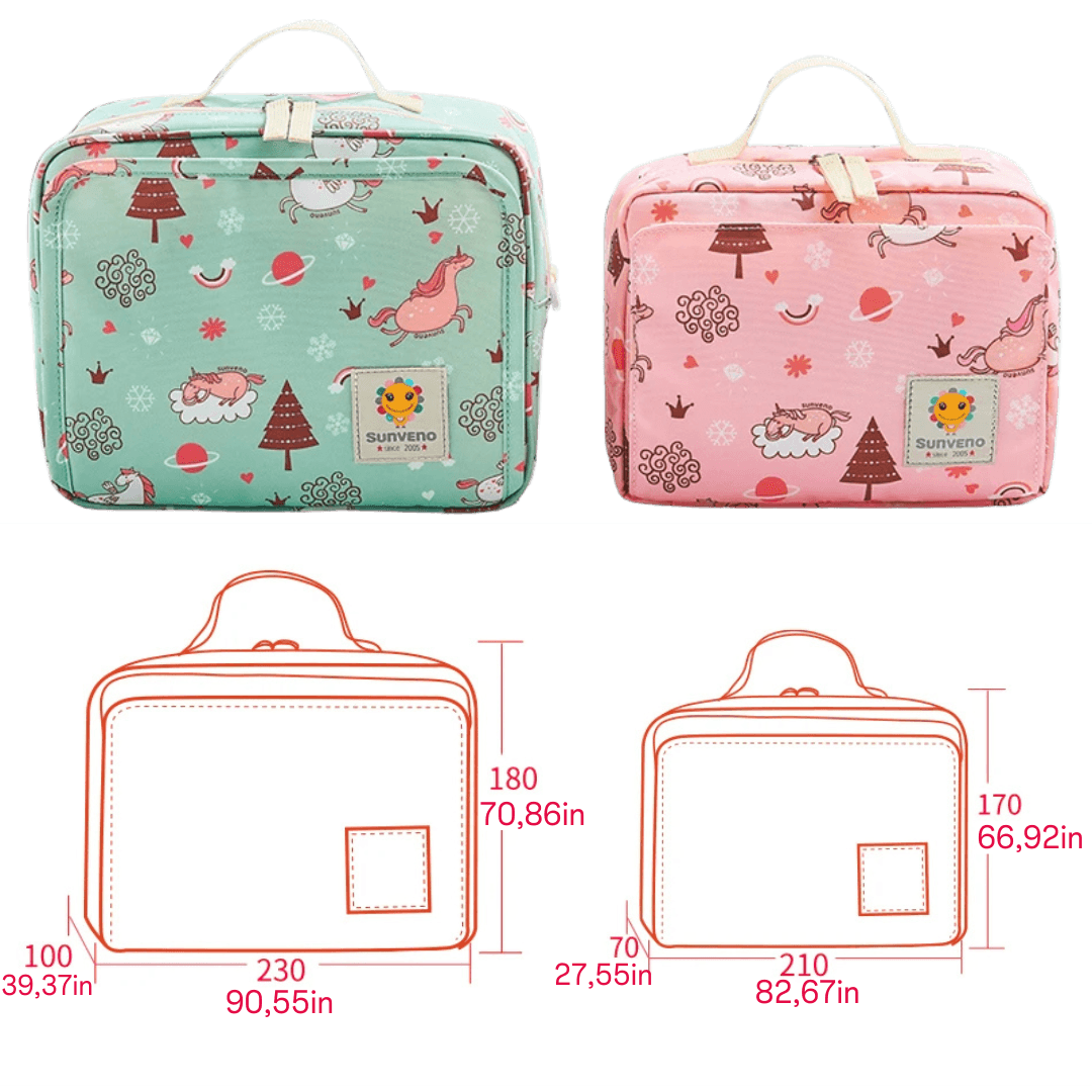 Baby Diaper Bag - Multifunctional Maternity Organizer with Wet/Dry Compartments, Travel-Friendly, Green & Pink Variants