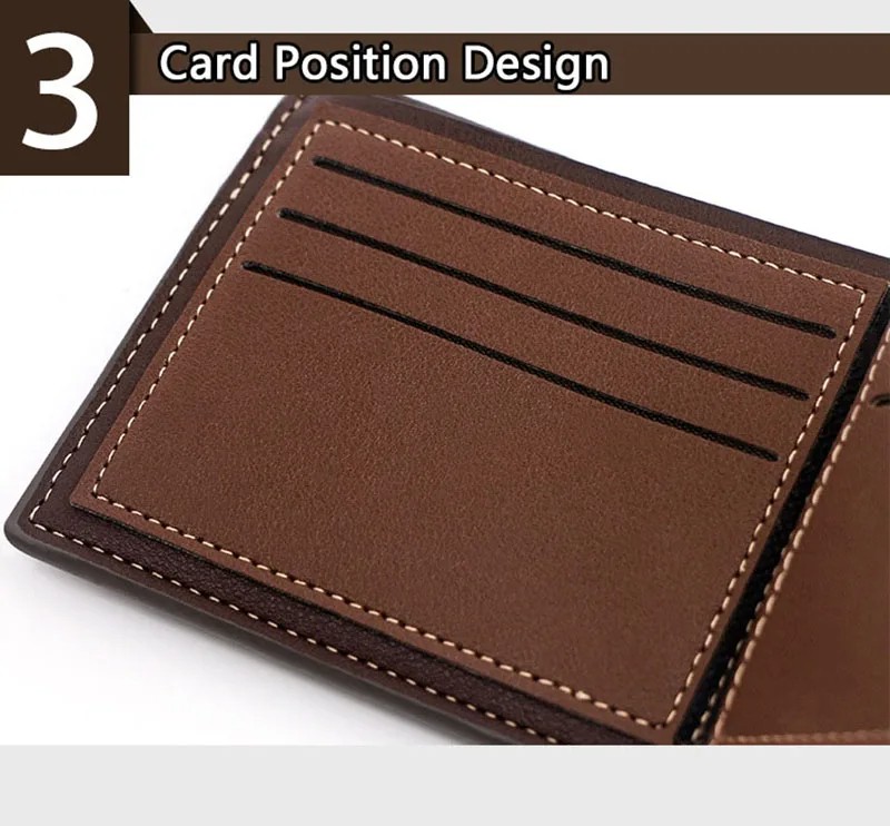 Men's Slim PU Leather Wallet with Zipper Coin Pocket - Lightweight Bifold Card Holder - Available in Blue, Light Brown, Dark Brown, Black