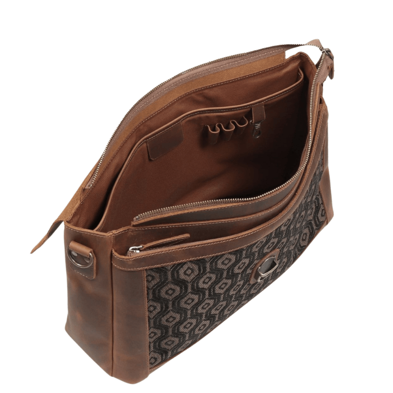 Antalya Harmony Crossbody – Premium Leather Laptop-Compatible Shoulder Bag in Tan by HappyNear Exclusive