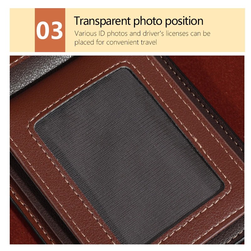 Men’s Classic PU Leather Wallet – Multi-Functional, Slim Design with Card and Cash Slots in Coffee, Brown, and Dark Blue