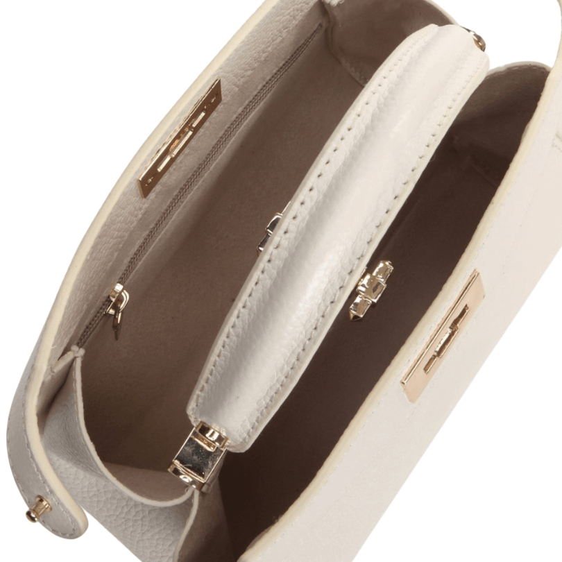 Abant Mini Crossbody – Premium Genuine Leather Handbag in Beige by HappyNear Exclusive