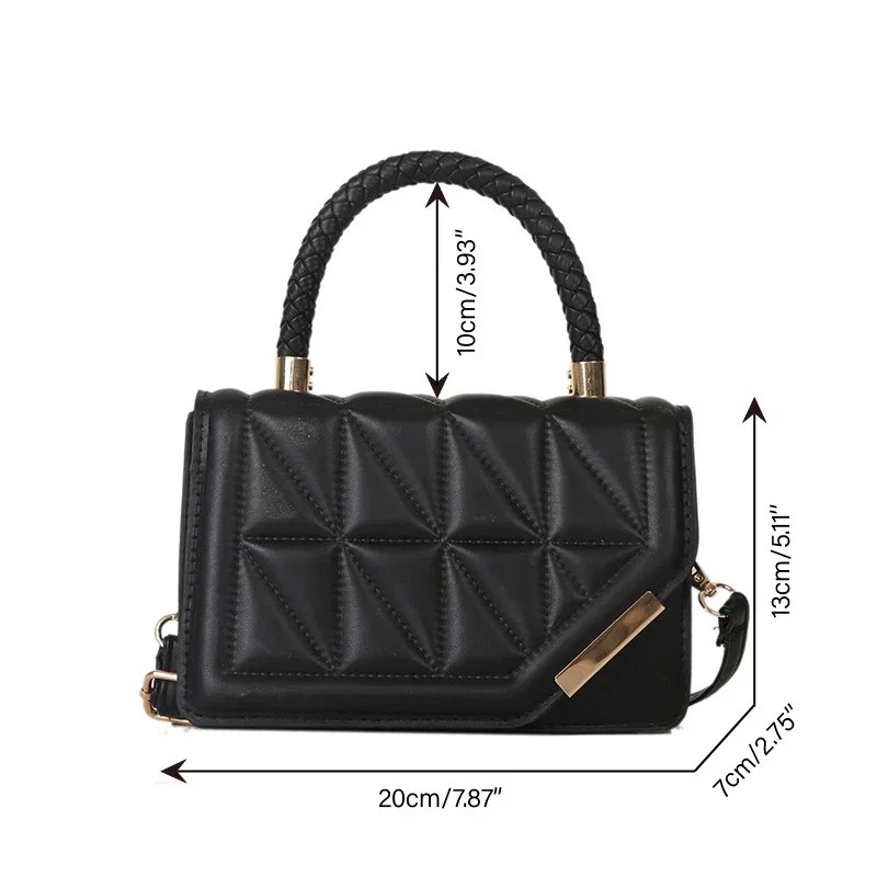 Trendy Quilted PU Leather Shoulder Bag - Small Crossbody Purse for Women, Designer Handbag