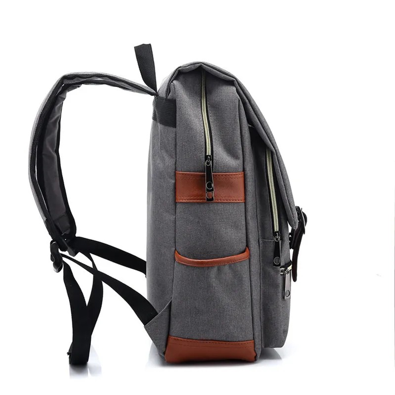 Vintage Waterproof 16-Inch Laptop Backpack for Men & Women - Large Capacity, Travel & School Bag