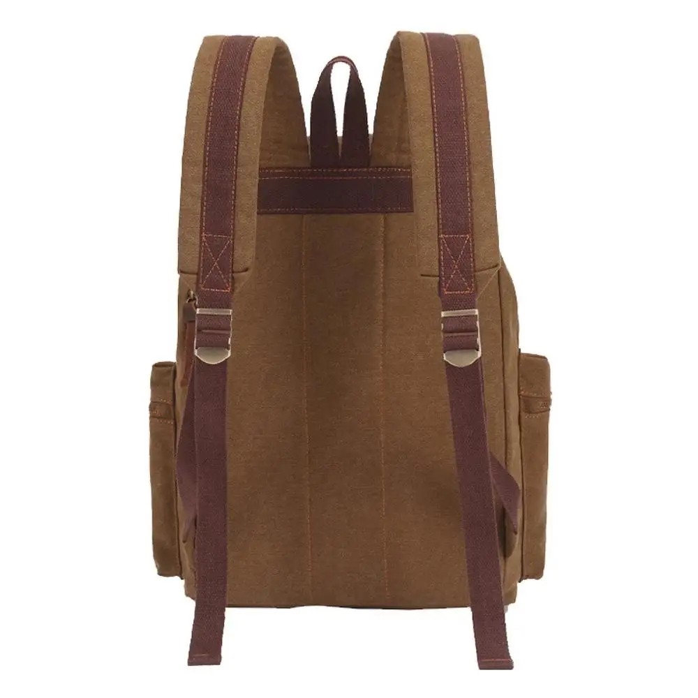 Vintage Canvas Backpack – Durable Travel & Hiking Bag for Men and Women with Large Capacity, Functional Pockets, and Free Shipping